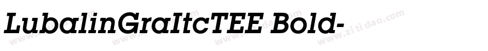 LubalinGraItcTEE Bold字体转换